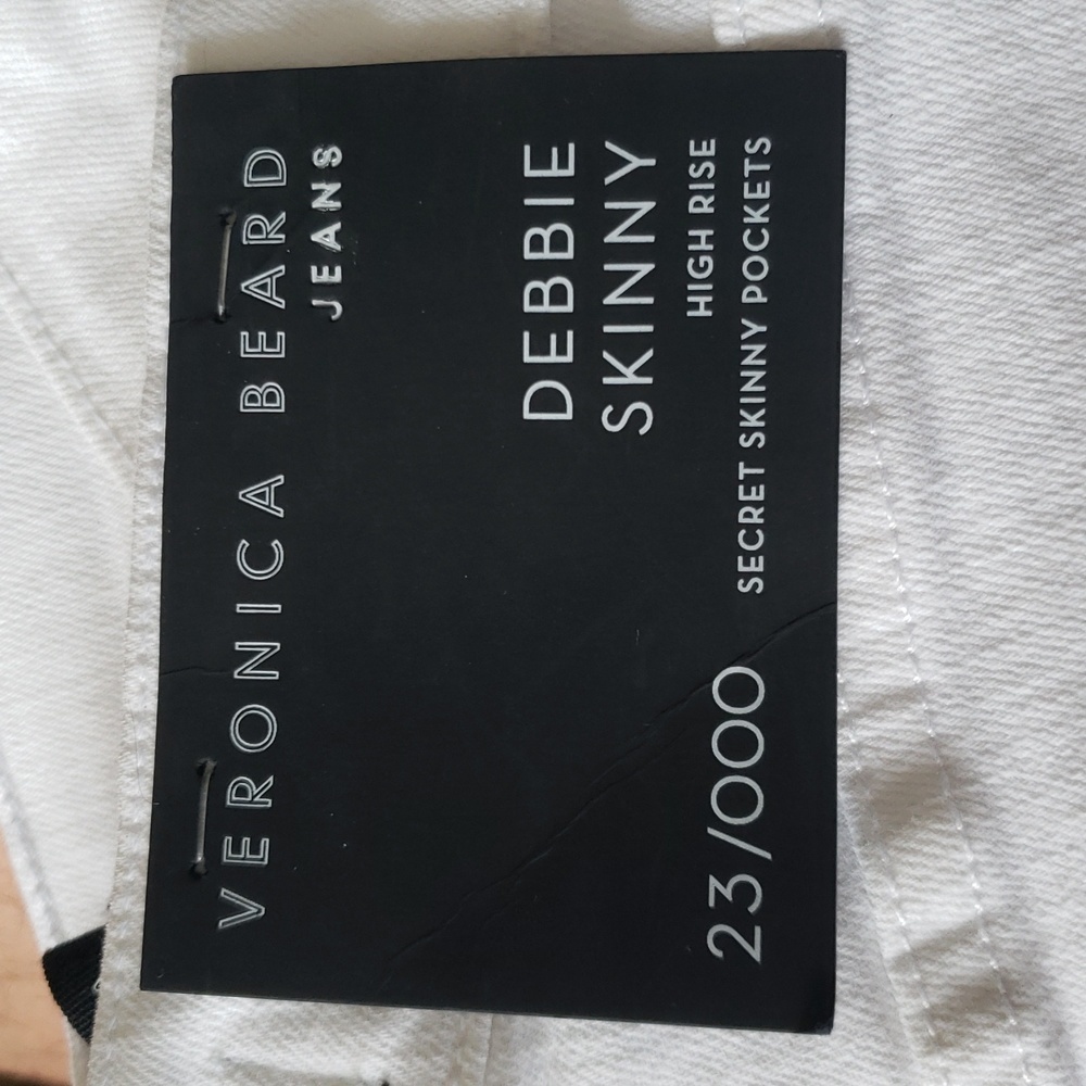 Veronica Beard Debbie High-Rise Skinny Jeans, White - Picture 6 of 15